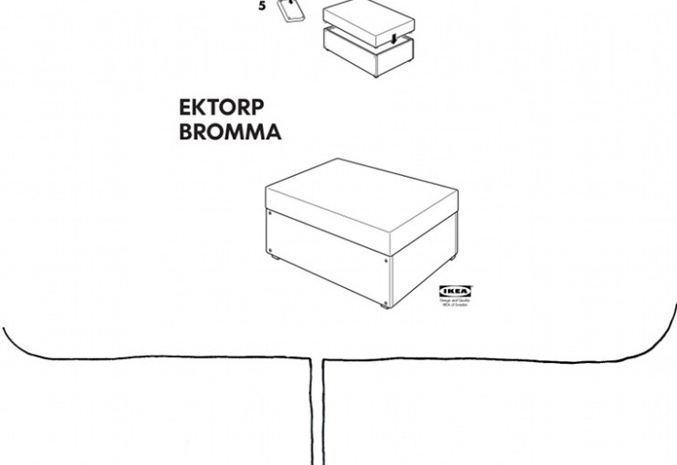 Ektorp Bromma Footstool Cover